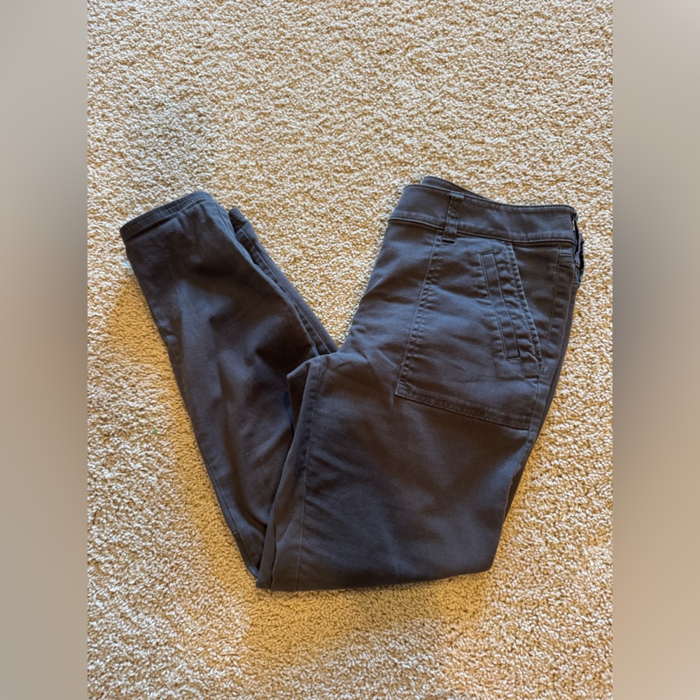 LOFT Charcoal Modern Skinny Ankle Pants